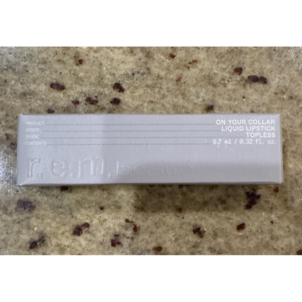 R.E.M Beauty on your collar Liquid Lipstick Topless NIB 9.7 ml/ 0.32fl. oz.